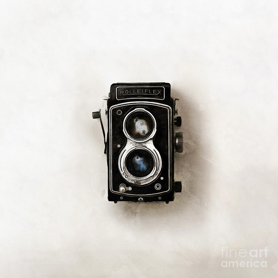 Old Rolleiflex Twin Reflex Camera Digital Art by Edward Fielding