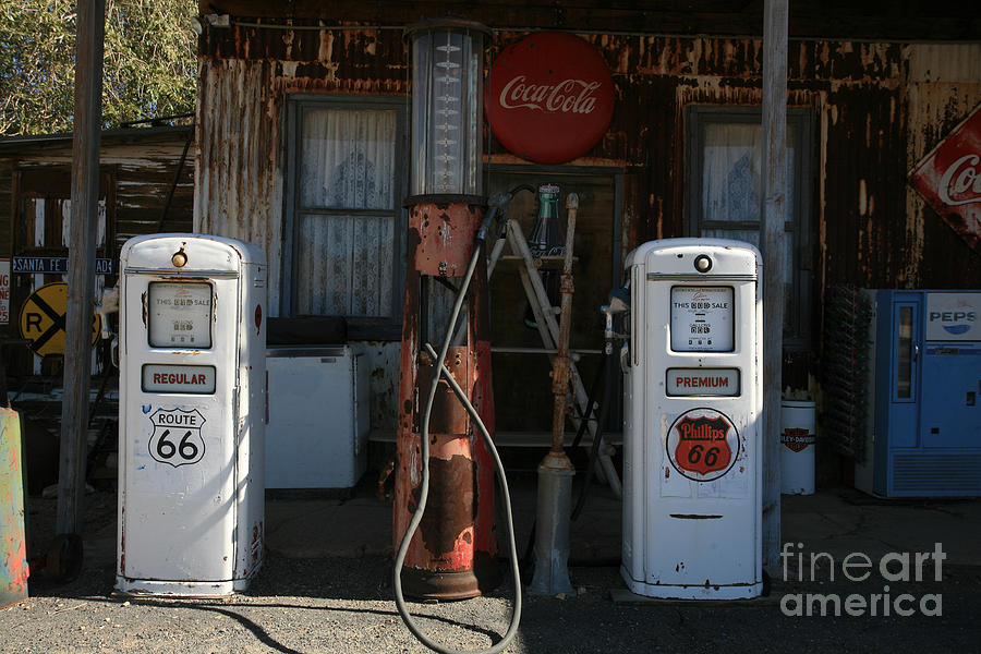 Old Route 66 Gas Station Photograph by Timothy Johnson
