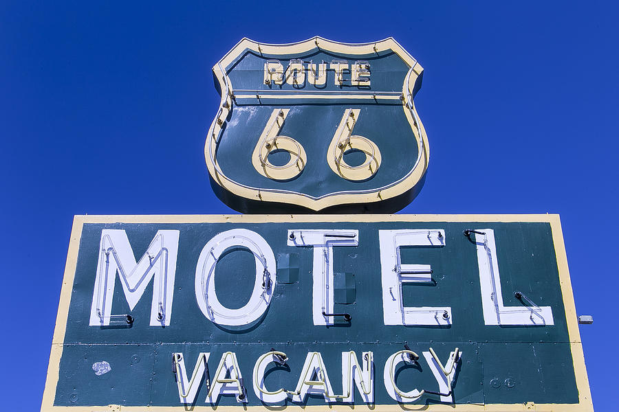 Old Route 66 Motel Sign Photograph by Garry Gay