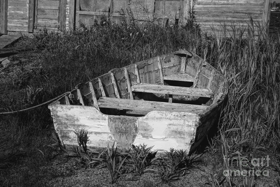 Black And White Photograph - Old Rowboat by David Gordon