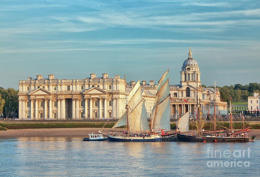 Sunset at the Old Royal Naval College, Greenwich Photograph by David Bleeker