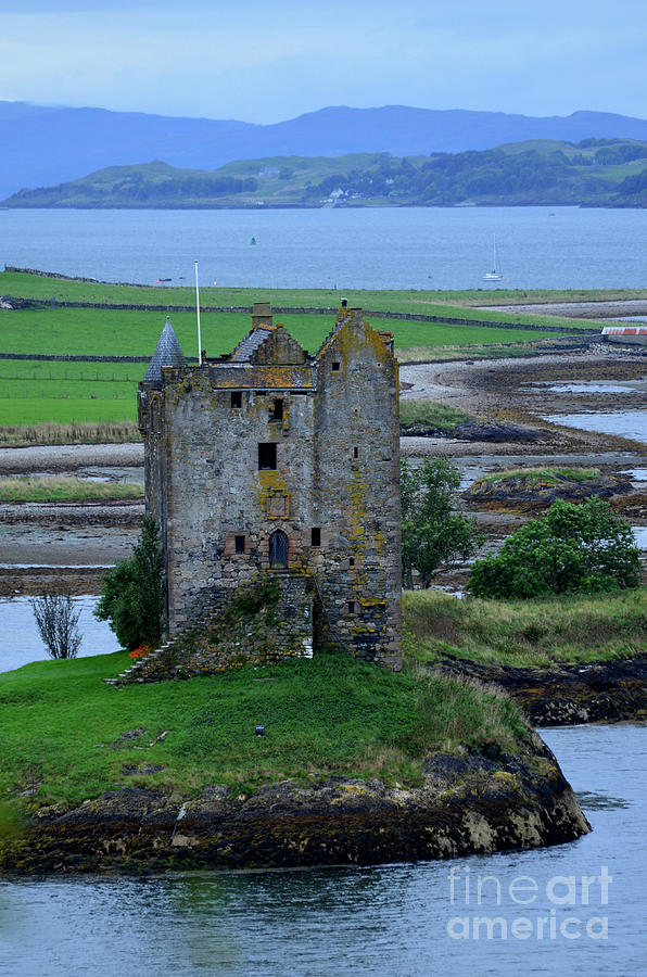 Old Ruins of Castle Stalker in Scotland Photograph by DejaVu Designs
