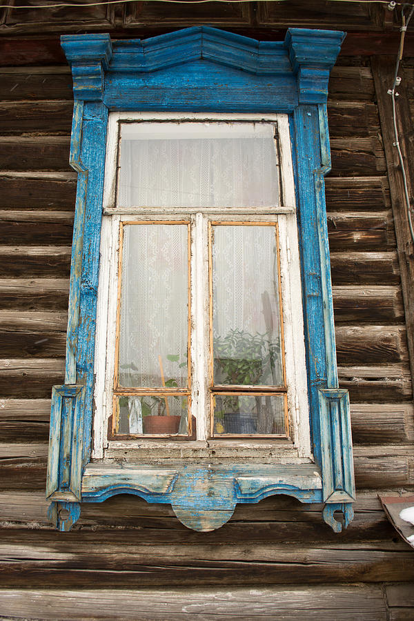 Old Russian Window Frame Photograph