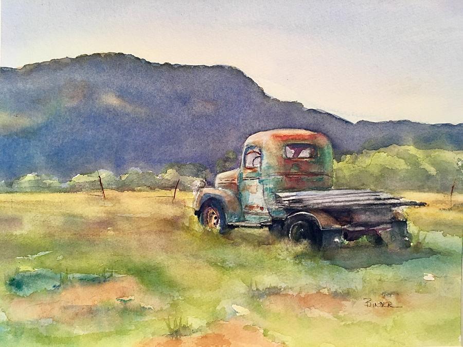 Taos Painting - Old Rusty by Diane Binder Taos Painting - Old Rusty by Diane Binder