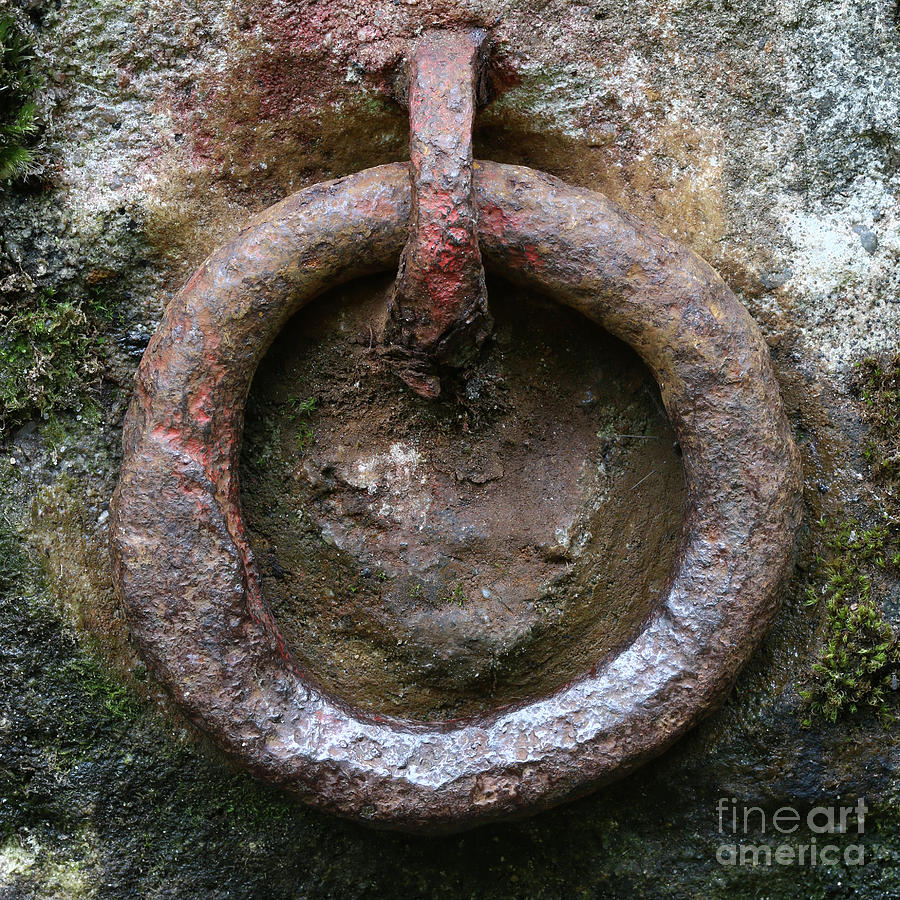 Old rusty iron ring for gripping Photograph by Michal Boubin