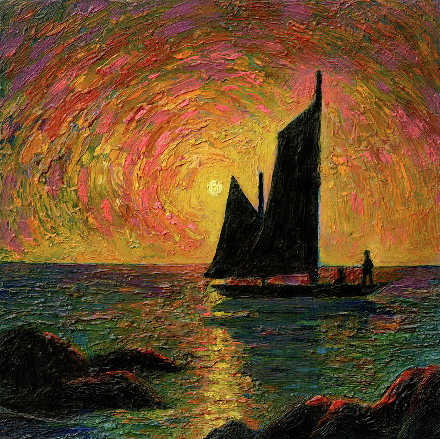 old sailboat painting