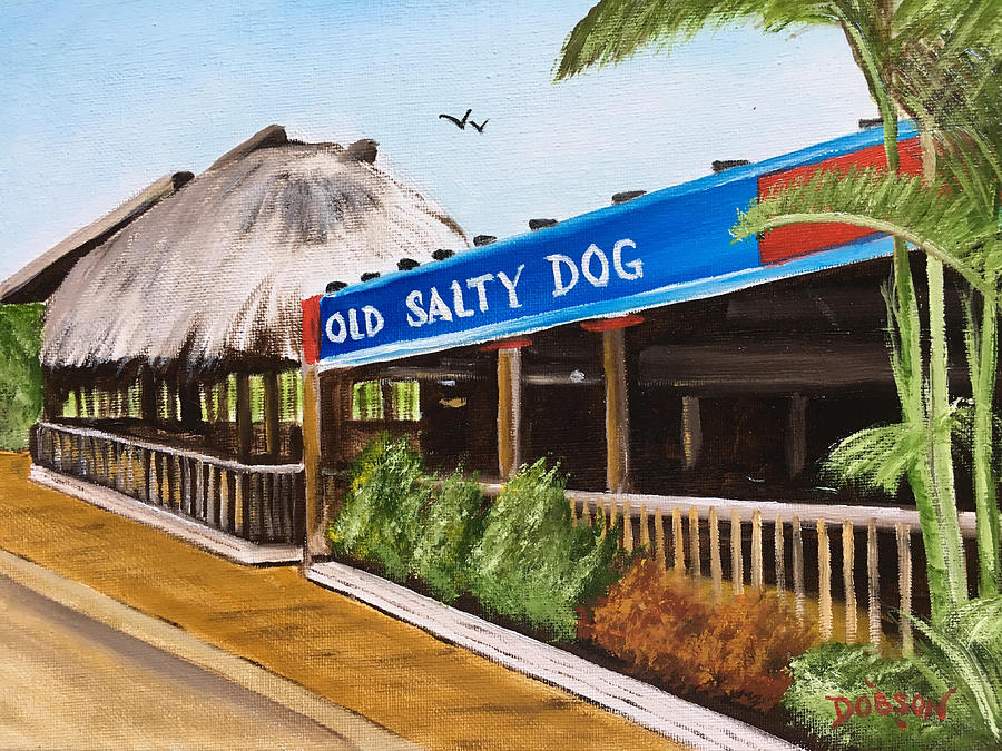 Old Salty Dog On Siesta Key Painting by Lloyd Dobson