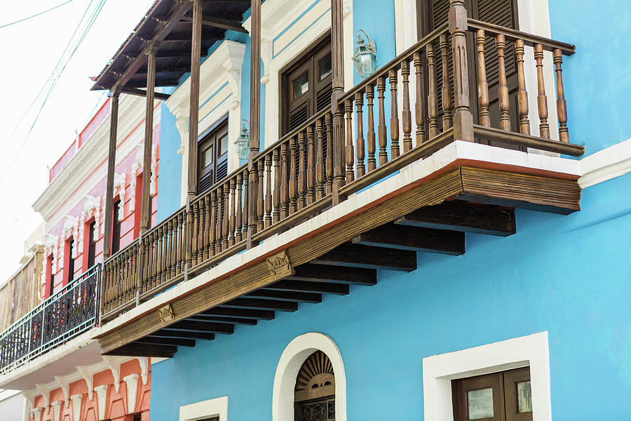 Old San Juan Houses In Historic Street In Puerto Rico Photograph By Jasmin Burton