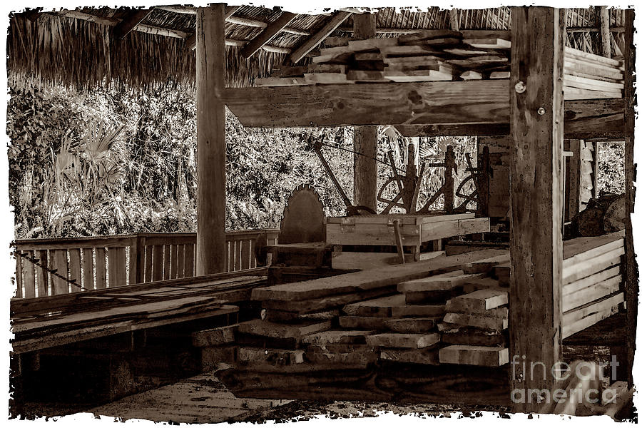 Saw Photograph - Old Saw Mill by Edelberto Cabrera