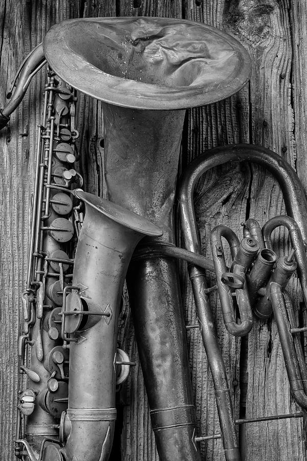Old Sax And Tuba Photograph by Garry Gay