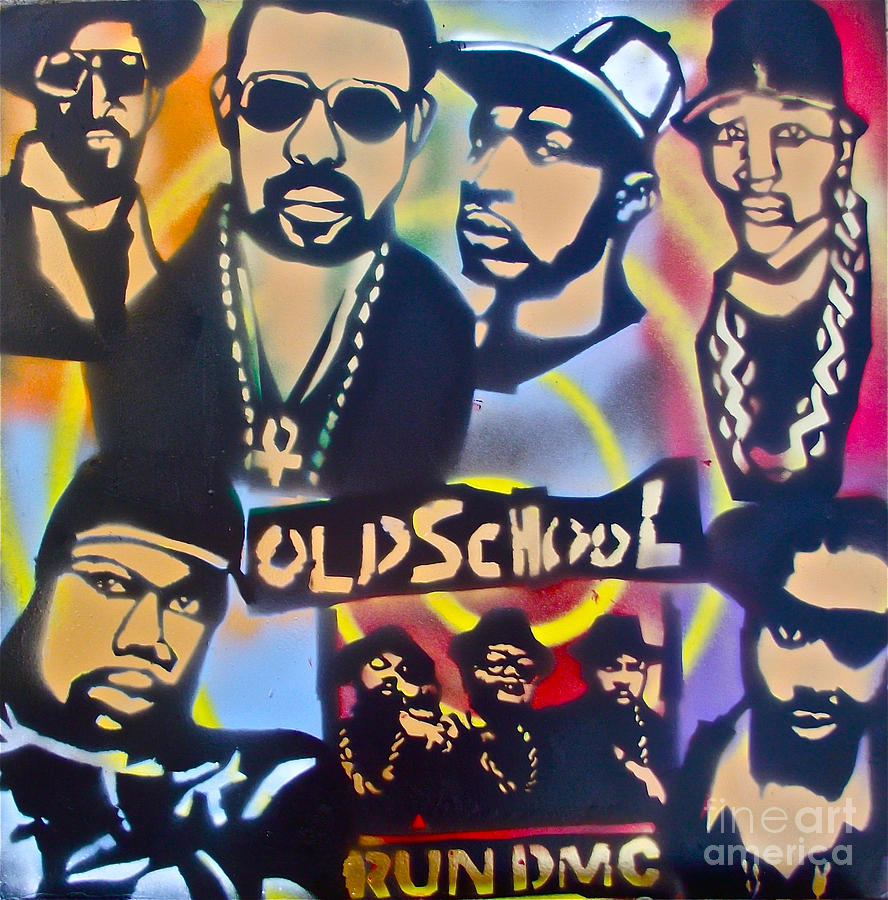 Old School Hip Hop 3 Painting by Tony B Conscious