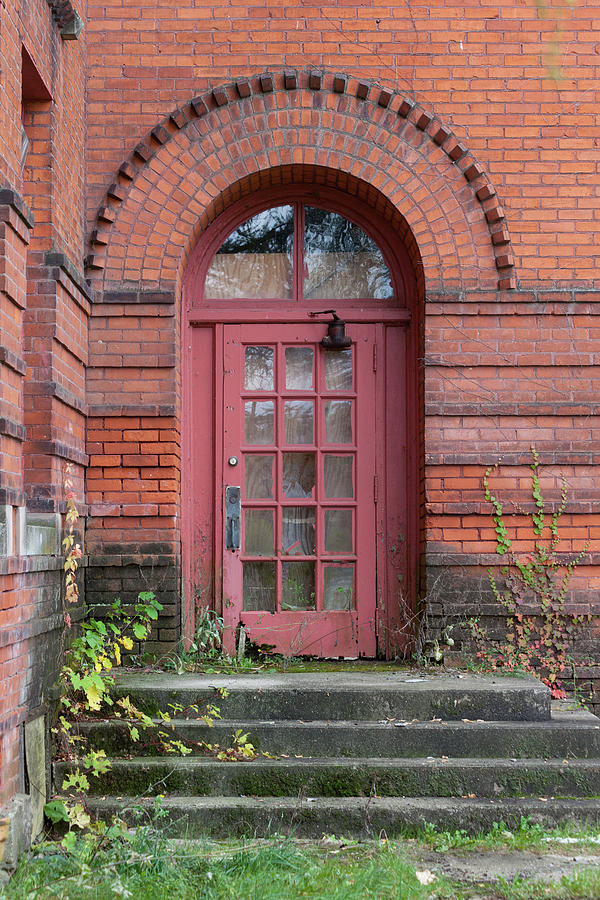 Brick Photograph - Old School House Door by Fran Riley