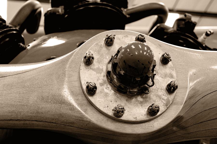 Old School Prop In Sepia Photograph