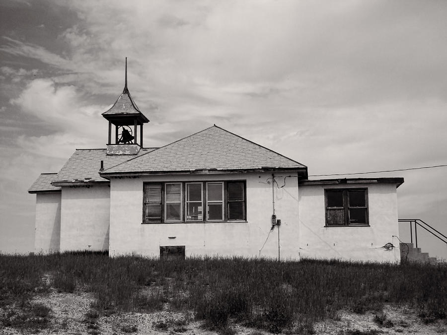 Old Schoolhouse BW Photograph by Cathy Anderson