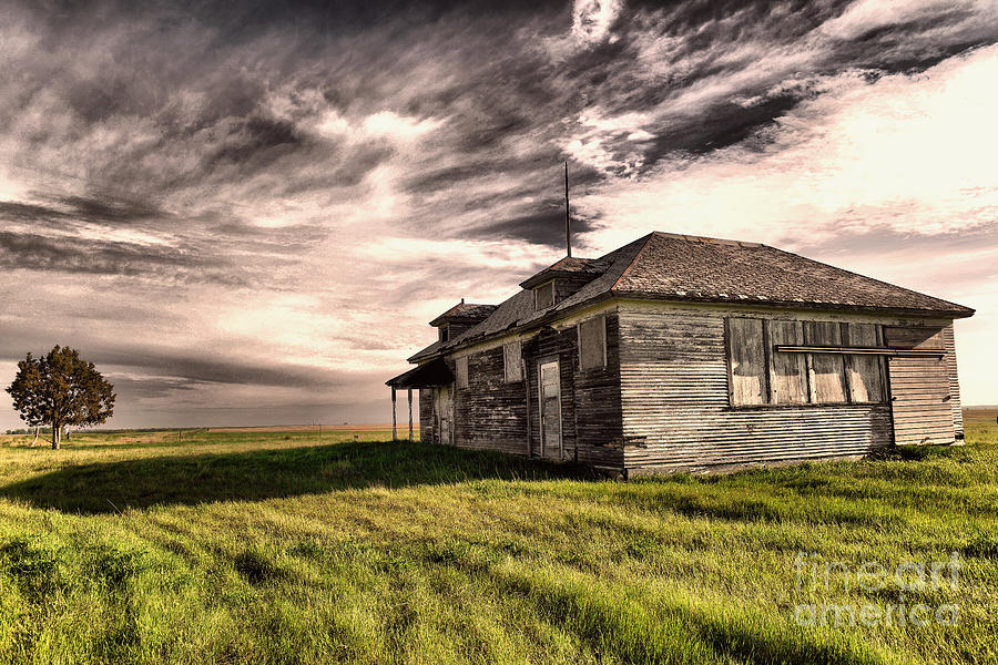 Old Schoolhouse in Western North Dakota Photograph by Jeff Swan