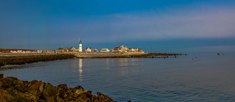 Old Scituate Light from the Jetty Photograph by Brian MacLean