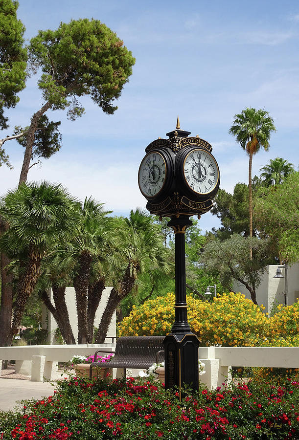 Old Scottsdale Town Clock Photograph by Gordon Beck