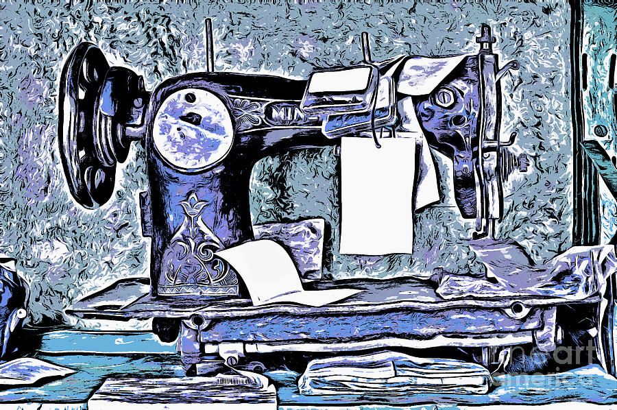 Old Sewing Machine Digital Art by Michal Boubin