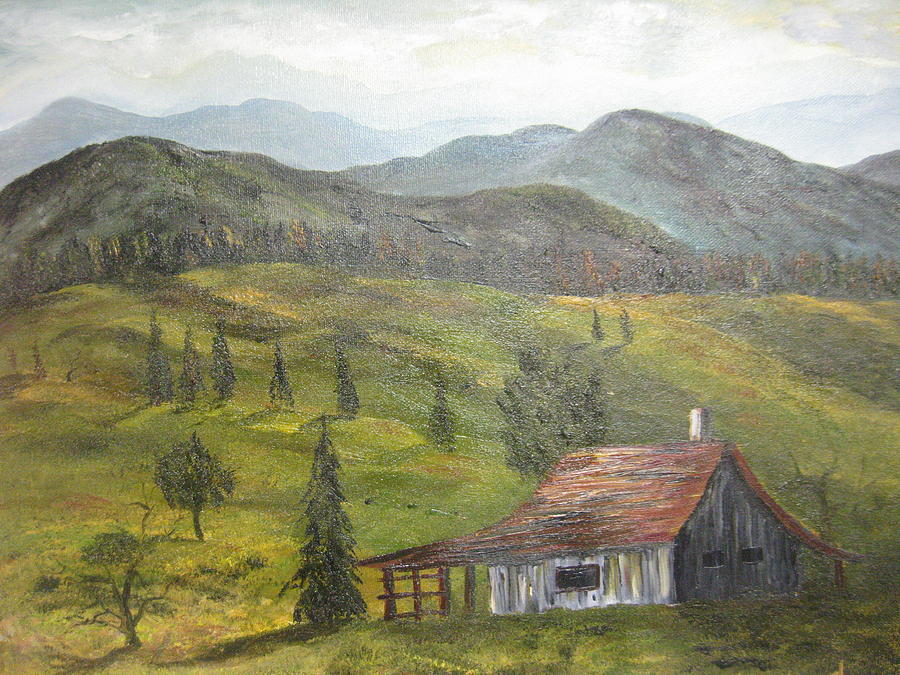Old Shack Painting by Brian Hustead