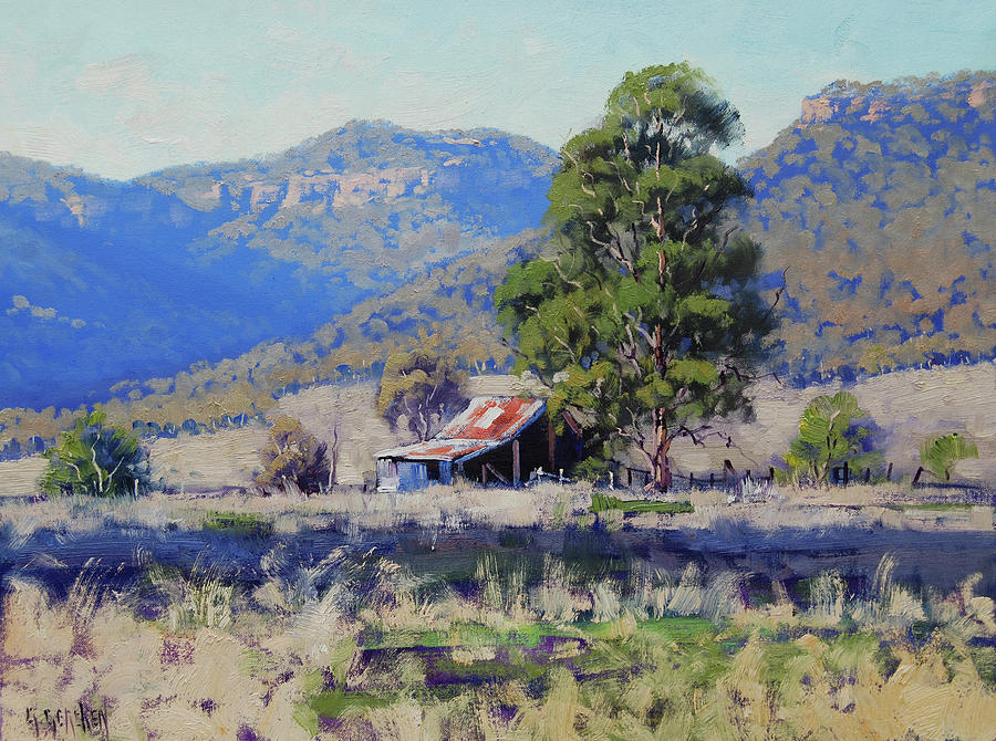 Nature Painting - Old Shed Hartley by Graham Gercken