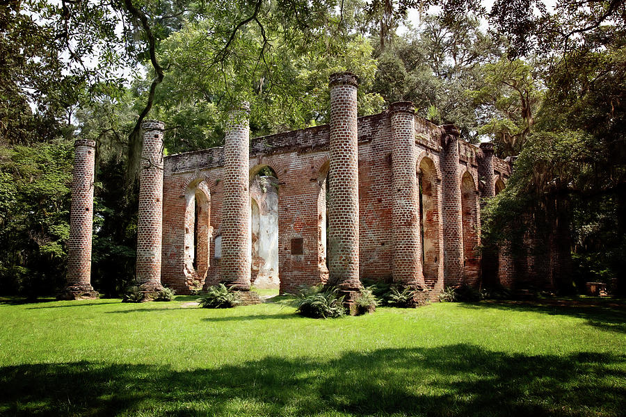 Old Sheldon Church Ruins Photograph by Lana Trussell