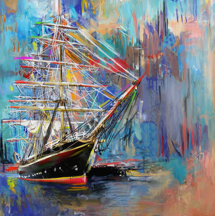 San Diego Painting - Old Ship 226 1 by Mawra Tahreem