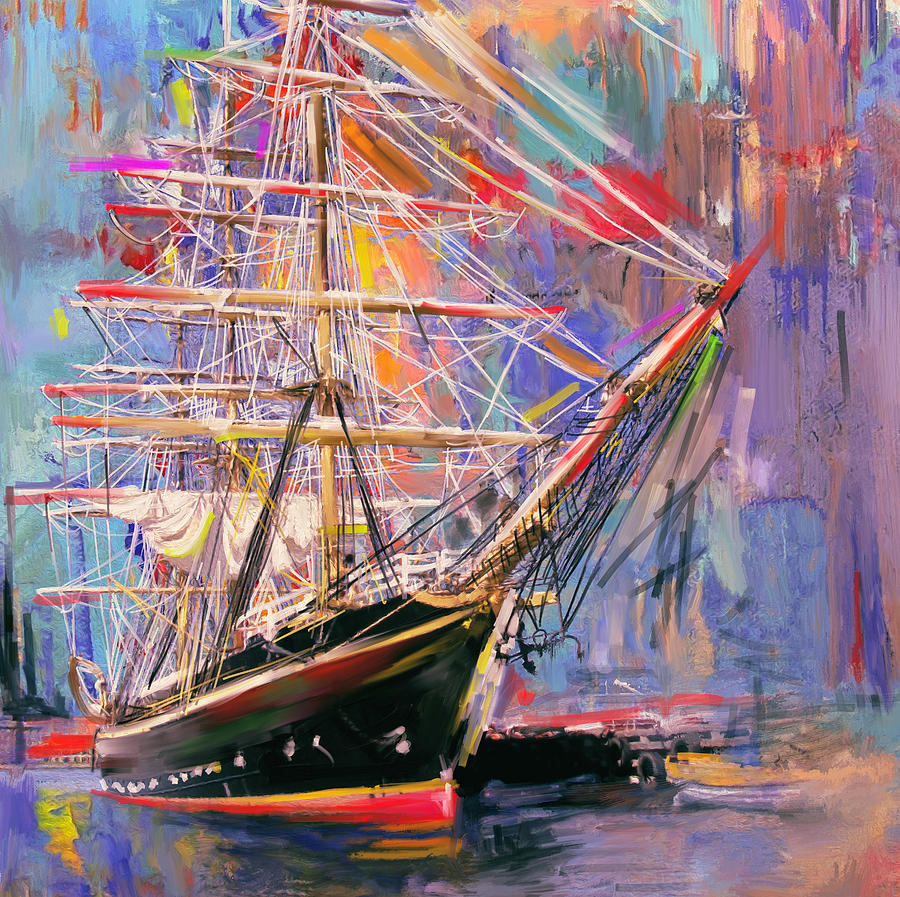 San Diego Painting - Old Ship 226 4 by Mawra Tahreem