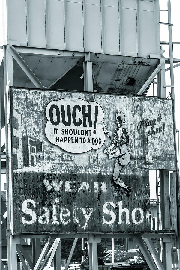 Old shipyard sign Photograph by Jason Hughes