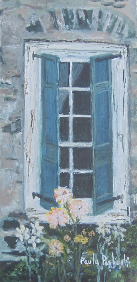 Old Shutters Painting by Paula Pagliughi