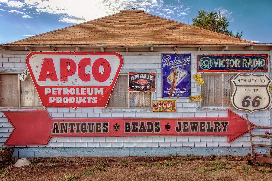 Old SIgns Tucumcari Trading Post Photograph by Diana Powell