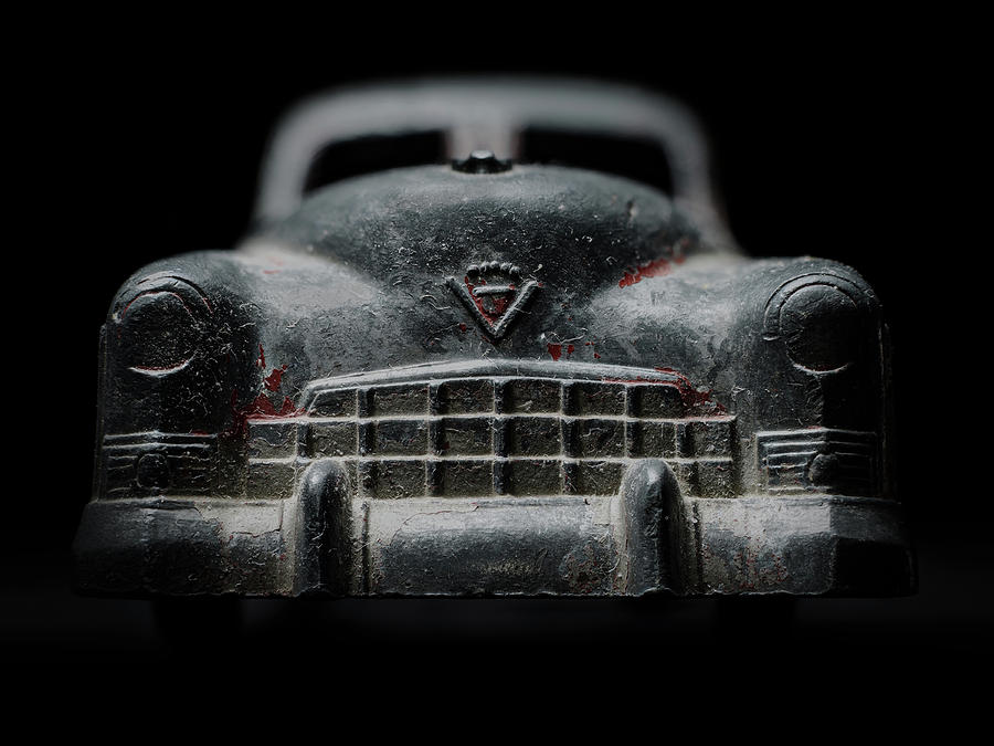 Old Silver Cadillac Toy Car with specks of red paint Photograph by Art Whitton