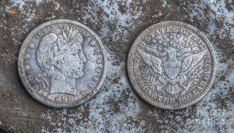 Old Silver Quarter Coins  Photograph by Randy Steele