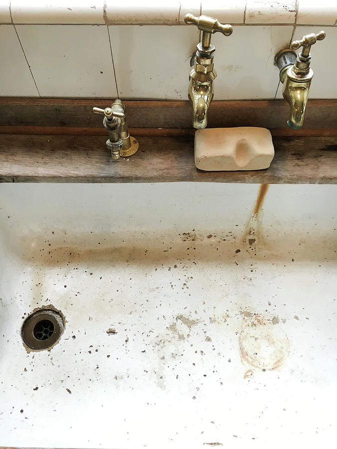 Antique Photograph - Old Sink by Tom Gowanlock Antique Photograph - Old Sink by Tom Gowanlock