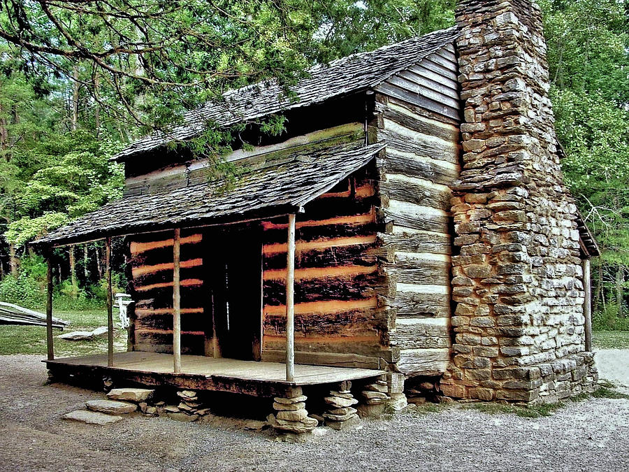 Smoky Mountain Log Cabin In Cades Cove 1 Photograph By John Trommer