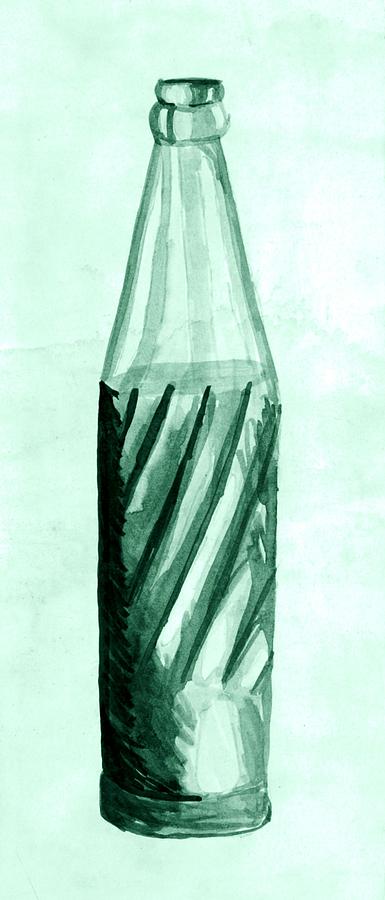 Bottle Painting - Old Soda Bottle One by Sheri Parris