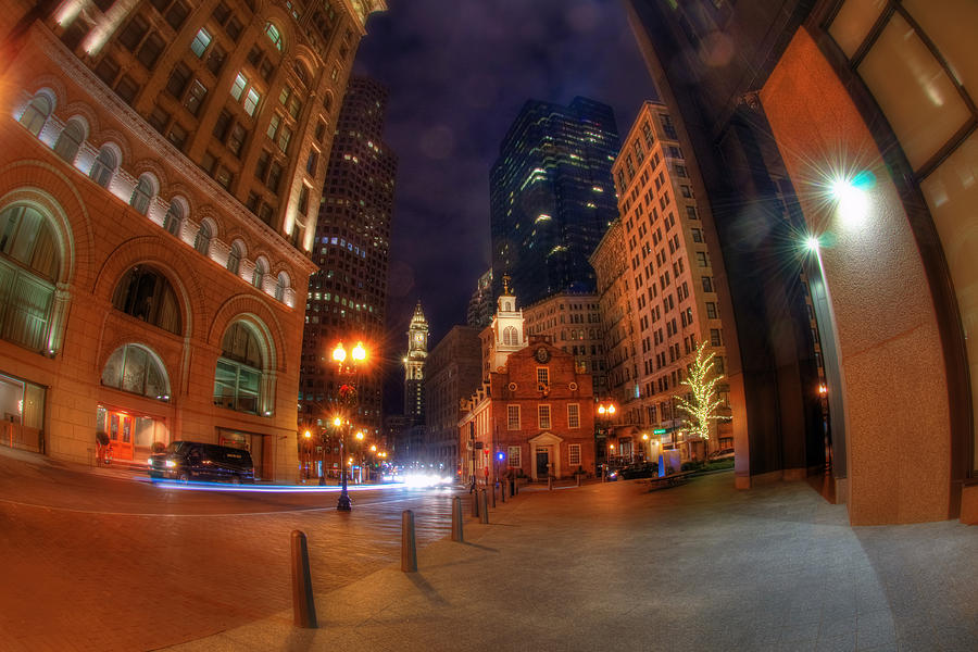 Old State House - Boston at Night Photograph by Joann Vitali