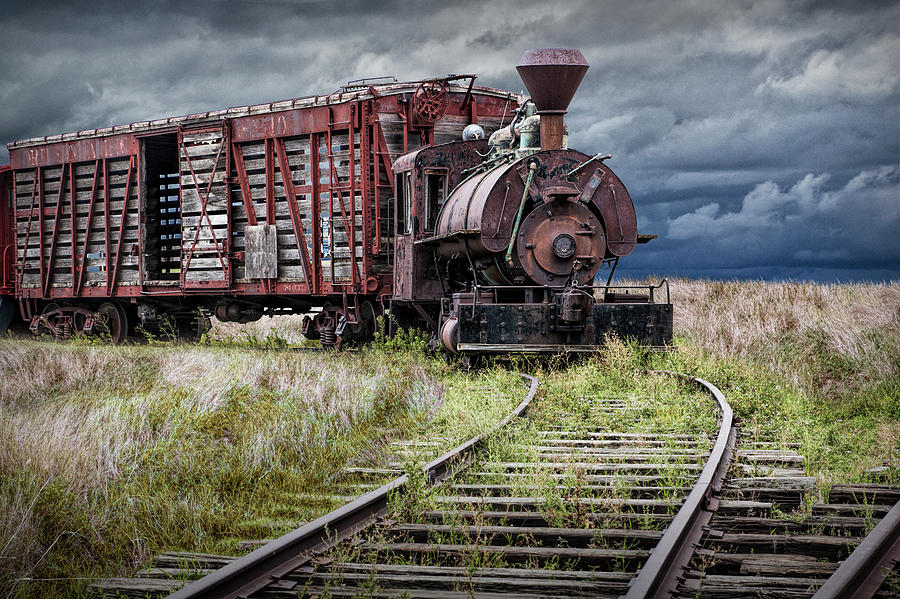 Old Steam Locomotive Train Engine At 10 Town South Dakota Photograph By Randall Nyhof
