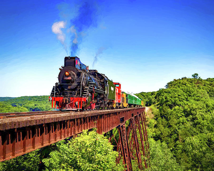 Old Steam Train 2 Digital Art by Roy Pedersen