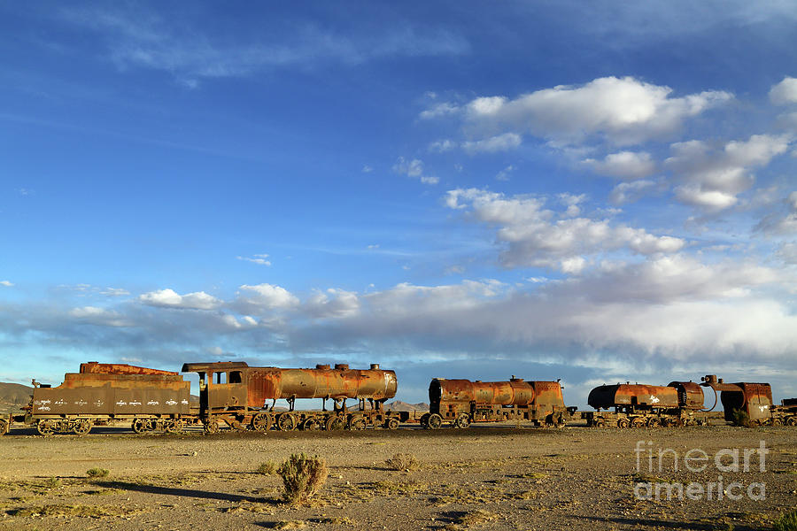 Old Steam Trains and Big Skies Bolivia Photograph by James Brunker