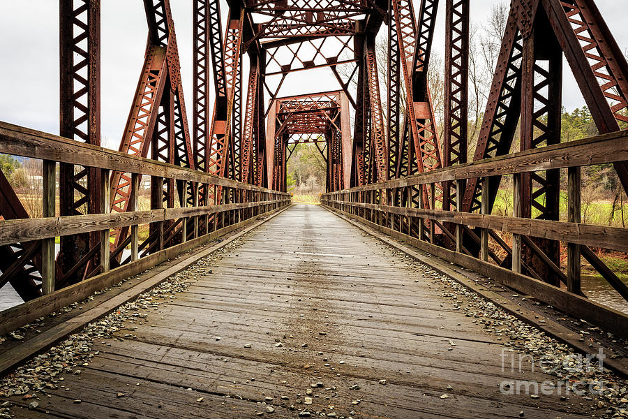 Old Steel Train Bridge Photograph by Edward Fielding