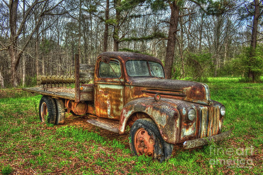 Old Still Art 1947 Ford Stakebed Pickup Truck Ar Photograph by Reid Callaway