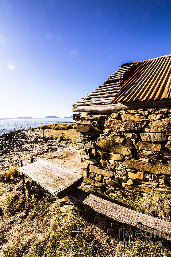 Old stone coastal boat house Photograph by Jorgo Photography