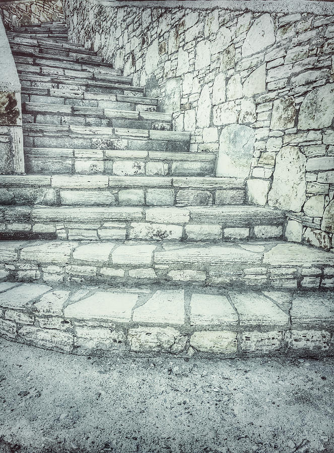 Architecture Photograph - Old stone steps by Tom Gowanlock