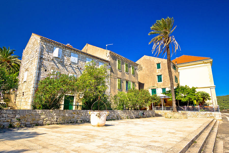 Old stone street in town of Vis Photograph by Brch Photography