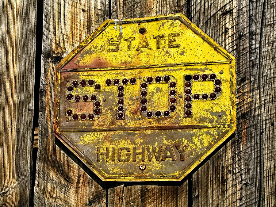 Old Stop Sign Photograph by C VandenBerg