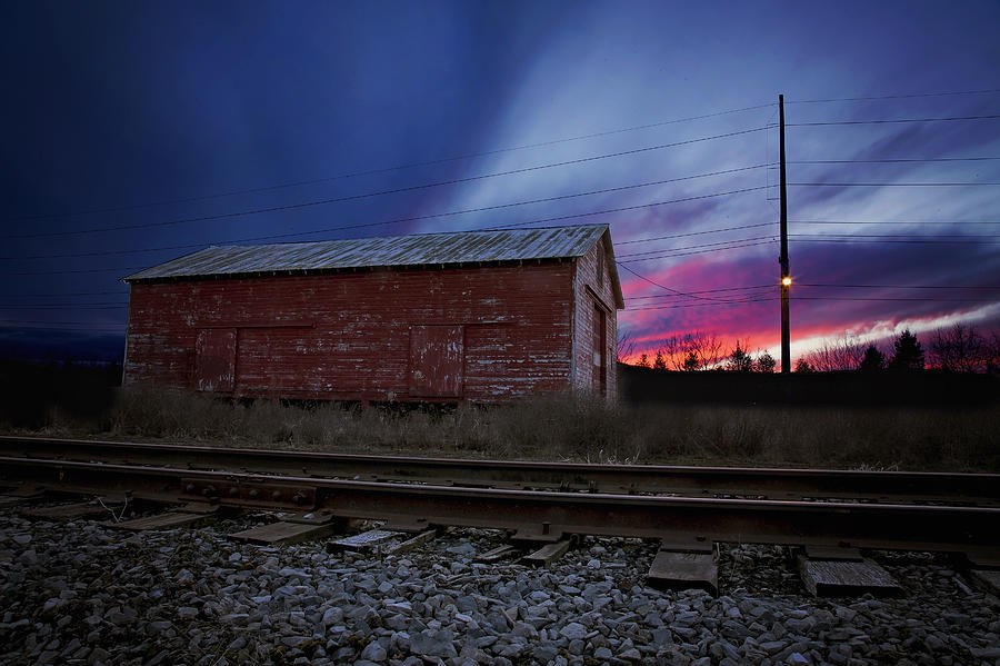 Old Storage Barn Sunset Photograph By Rick Crowell