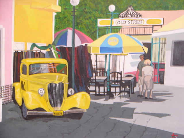 Tropical Painting - Old Street by David Ellis