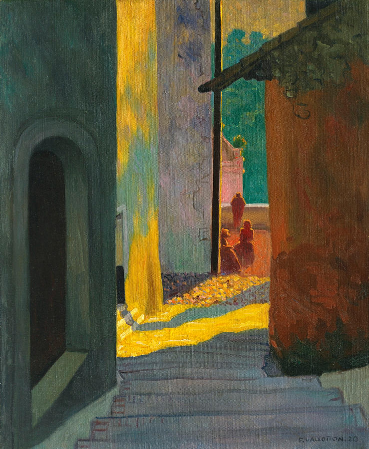 Old Street in Cagnes. Sunset Painting by Felix Vallotton