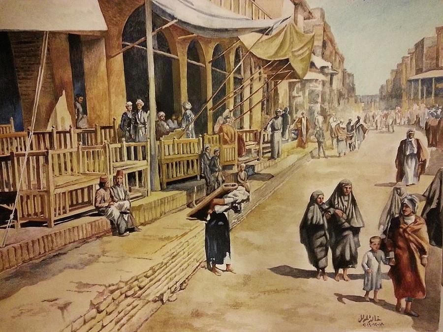 Old Street of Baghdad Painting by Khalid Al Mudallal - Fine Art America