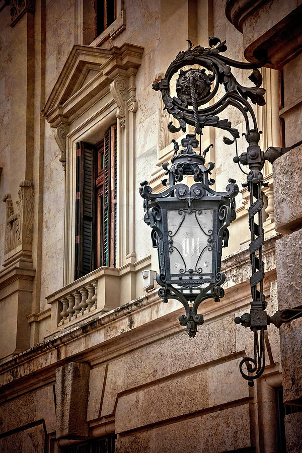 Old Style Street Lamp in Valencia Spain  Photograph by Carol Japp